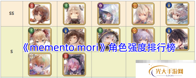 《memento mori》角色强度排行榜