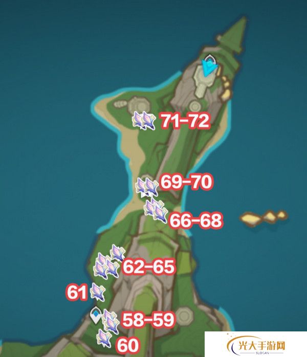 原神微光角菌材料采集路线 72个微光角菌材料在哪里[多图]图片5