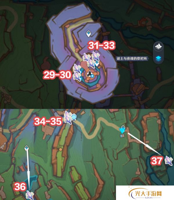 原神微光角菌材料采集路线 72个微光角菌材料在哪里[多图]图片3
